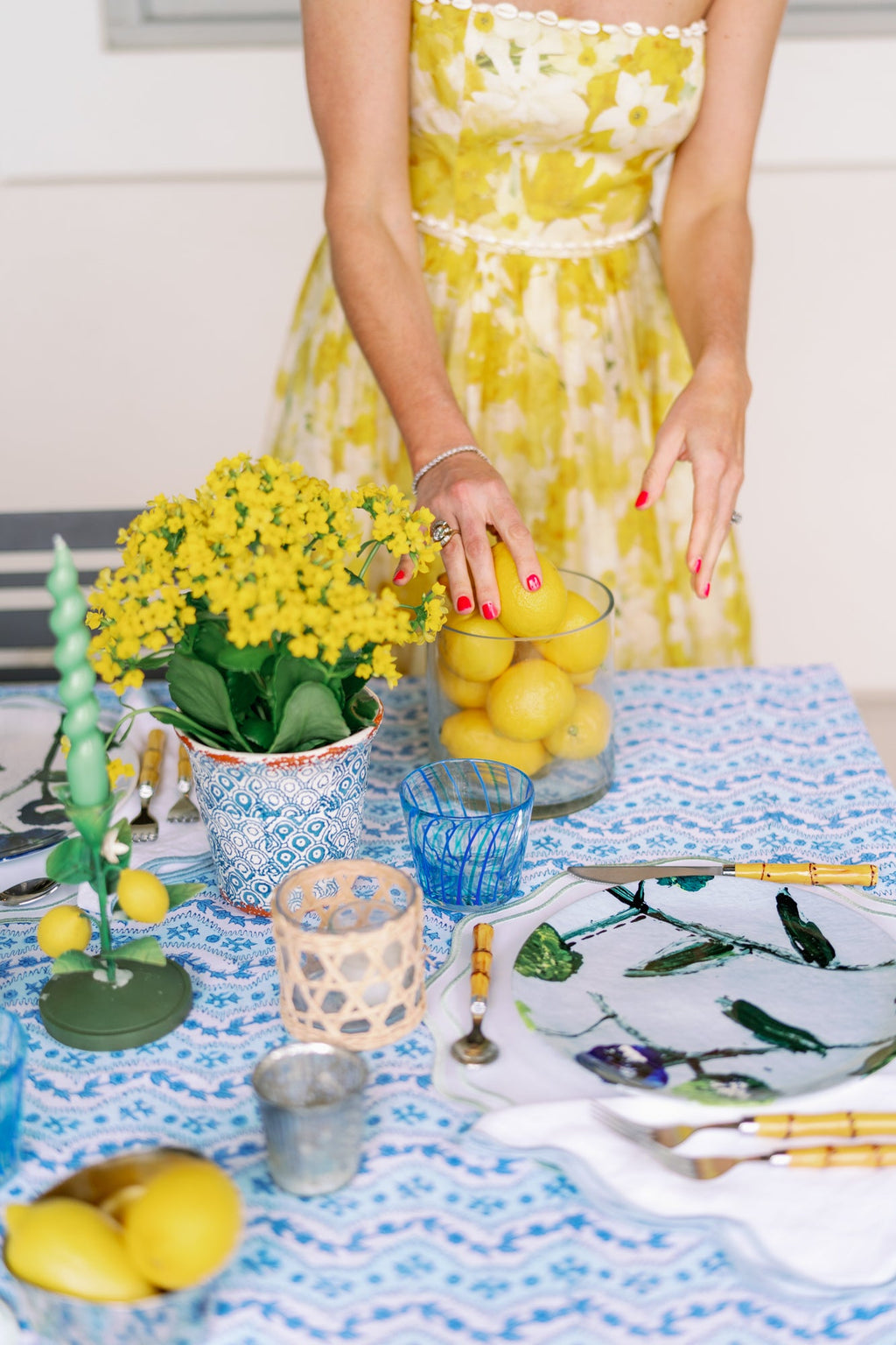 Set of Lemon Posey China Plates (Set of 2, 4 or 8)