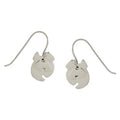 Fluffy Dog Sterling Silver Earrings