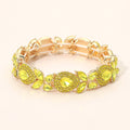 Marquise Teardrop Stone Cluster Beaded Stretch Bracelet