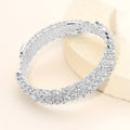 Rhinestone Paved Adjustable Evening Bracelet