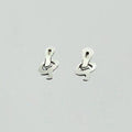 Treble Clef Sterling Silver Earrings