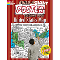 Build a Giant Poster Coloring Book -- United States Map - Paperback