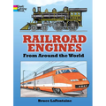 Railroad Engines from Around the World Coloring Book - Paperback