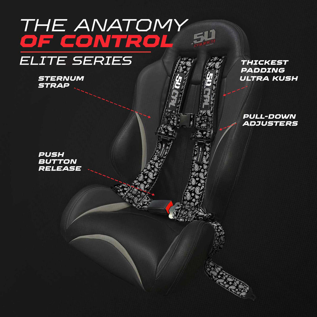 Elite Series 2" & 3" 4 point Harness with push button release