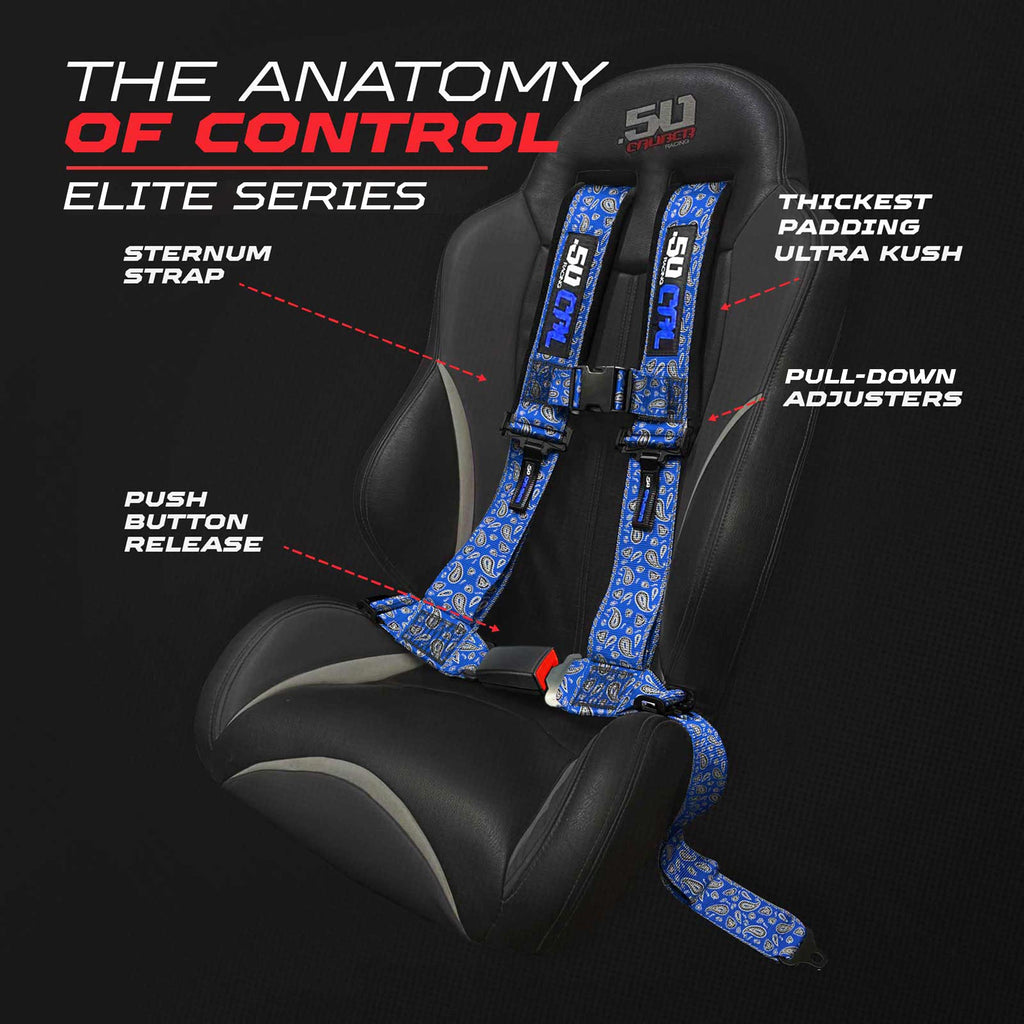 Elite Series 2" & 3" 4 point Harness with push button release