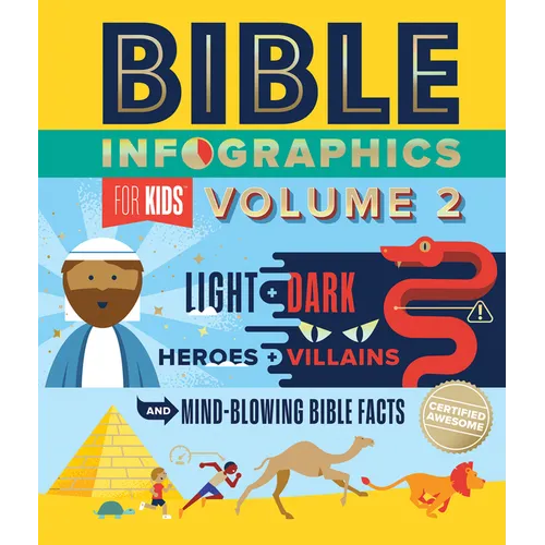 Bible Infographics for Kids Volume 2: Light and Dark, Heroes and Villains, and Mind-Blowing Bible Facts - Hardcover