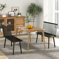 Entryway Bench for 2 with Spindle Back for Kitchen Dining Room Hallway