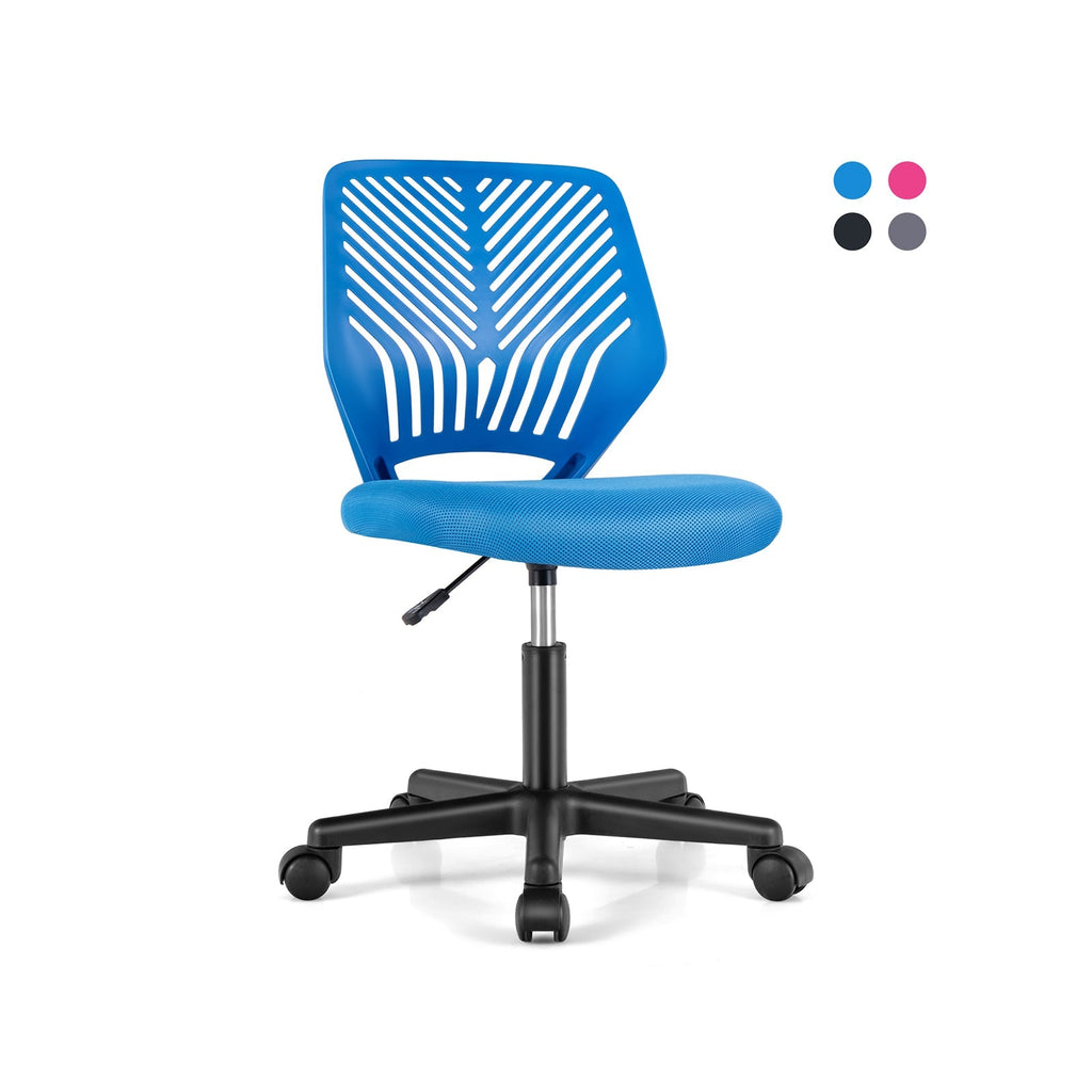 Height-adjustable Ergonomic Kids Desk Chair with Universal Casters