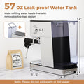 Espresso Machine 20 Bar Compact Stainless Steel Coffee Maker with Milk Frother-Silver