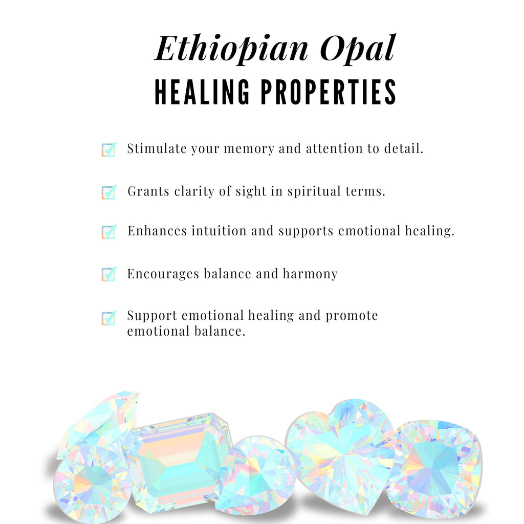 Certified Real Ethiopian Opal Solitaire Engagement Ring