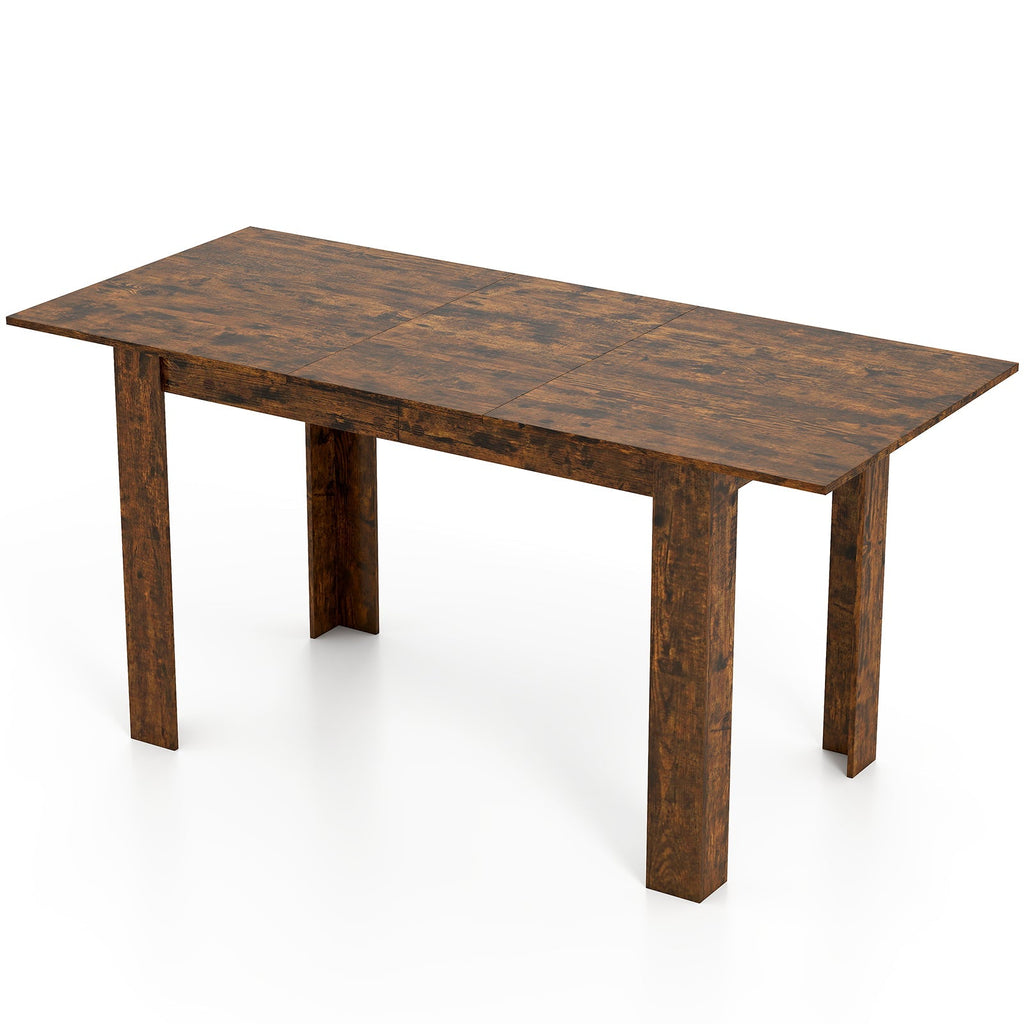 Extendable Dining Table for 4-8 People 47"-62" Large Rectangular Kitchen Table