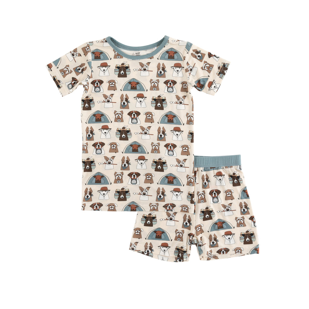 Camp Paws (Short PJ Set) - Blue
