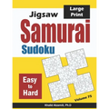 Jigsaw Samurai Sudoku: 500 Easy to Hard Jigsaw Sudoku Puzzles Overlapping into 100 Samurai Style - Paperback