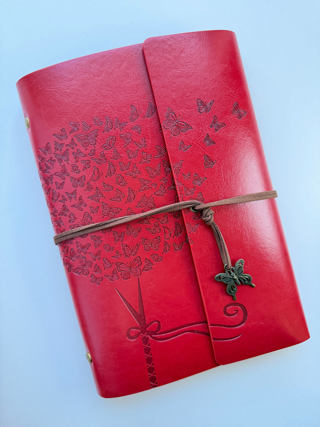 Brown A5 Vintage Faux Leather Binder Notebook