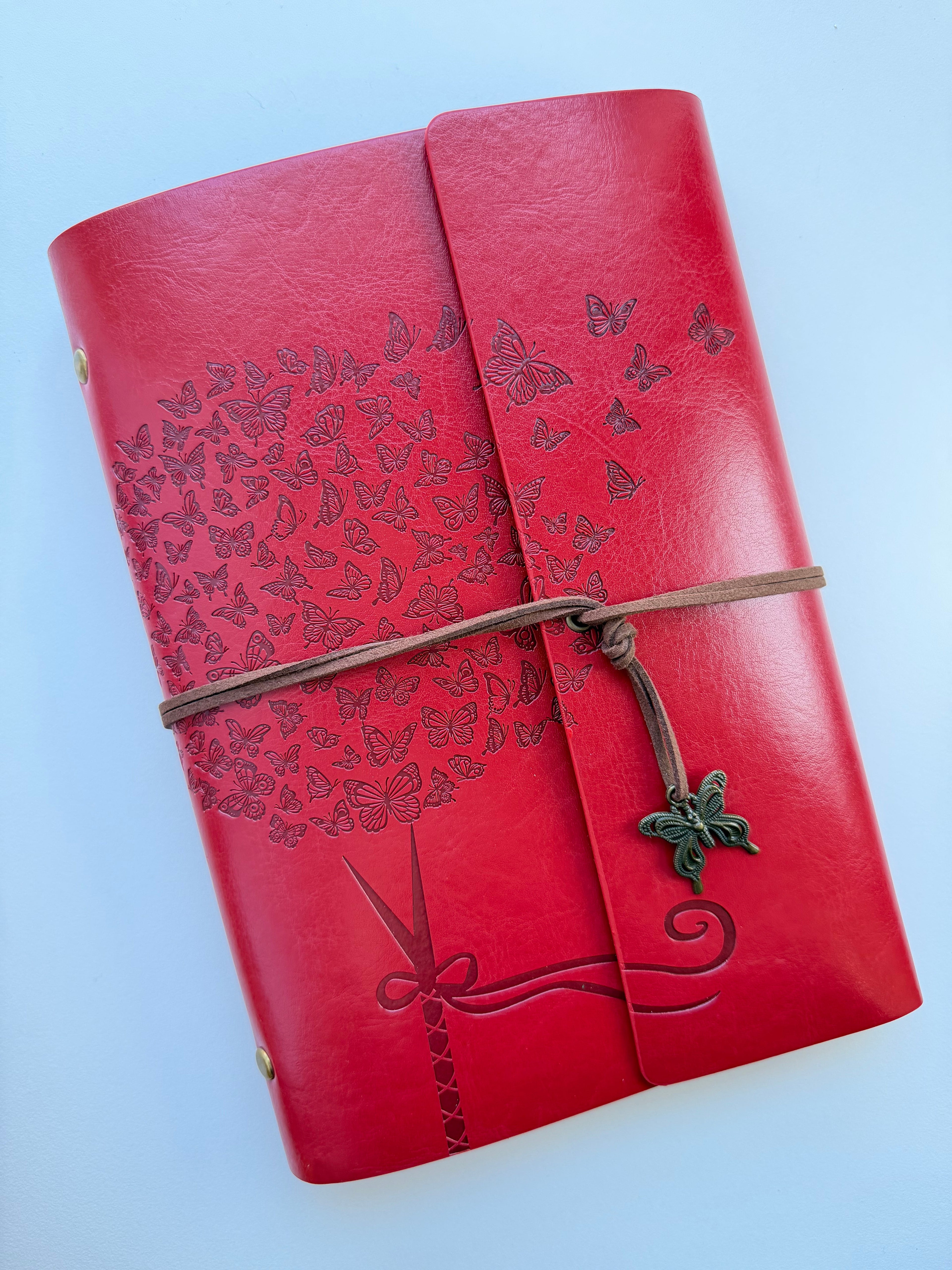 Brown A5 Vintage Faux Leather Binder Notebook