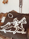 The Cowboy Drifter Throw Blanket