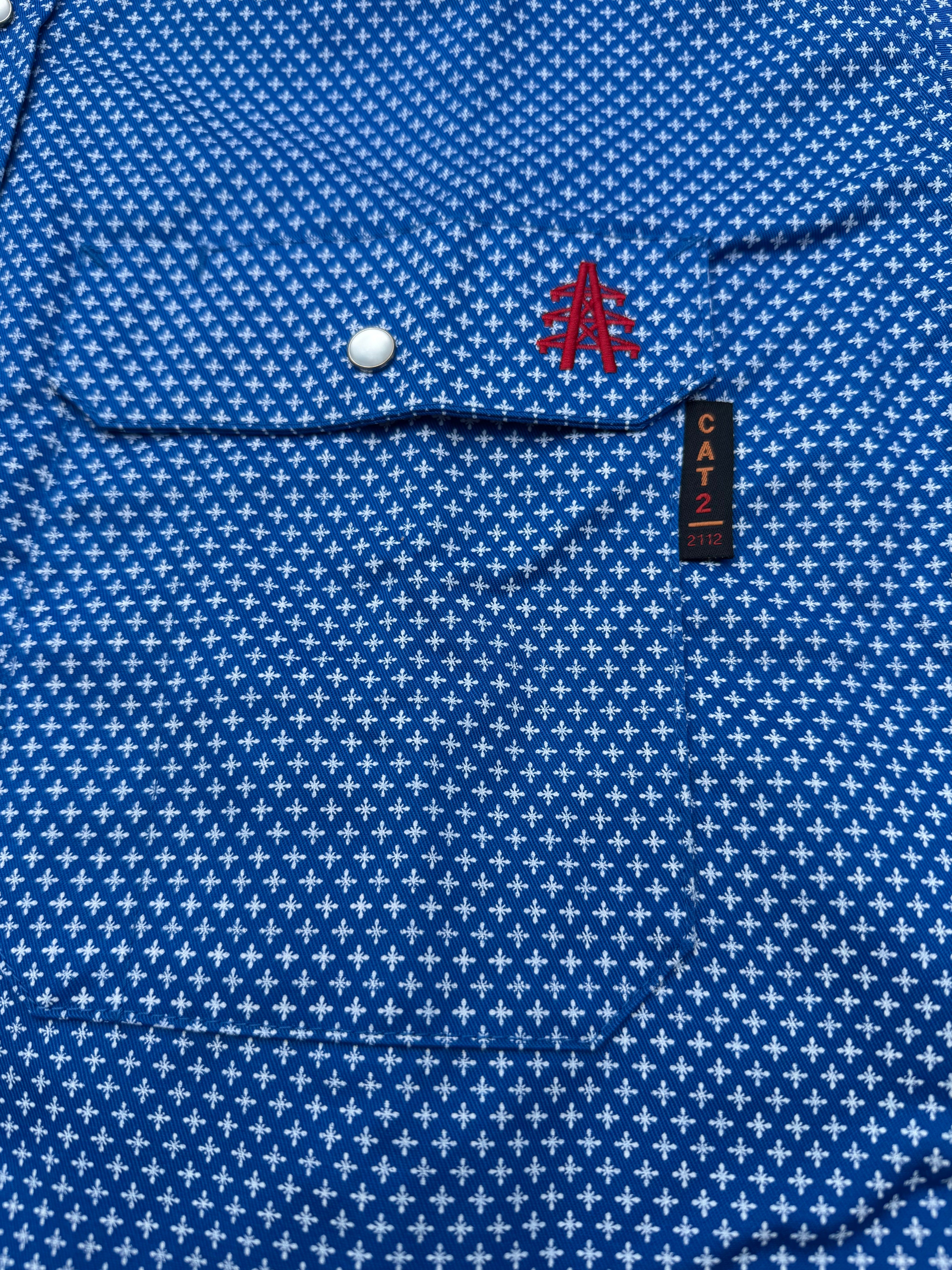 FR Pearl Snap Work Shirt - Royal Blue