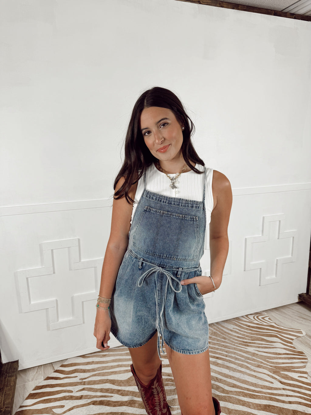 The Durango Denim Romper EXTRA SMALL