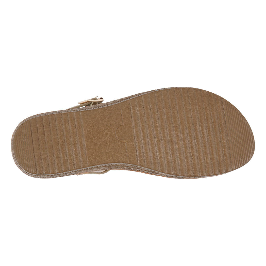 Women's Fay Gold Embellished Cross Strap Sandals