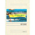 Vintage Lined Notebook Beach and Surfing Greetings from Santa Cruz - Paperback