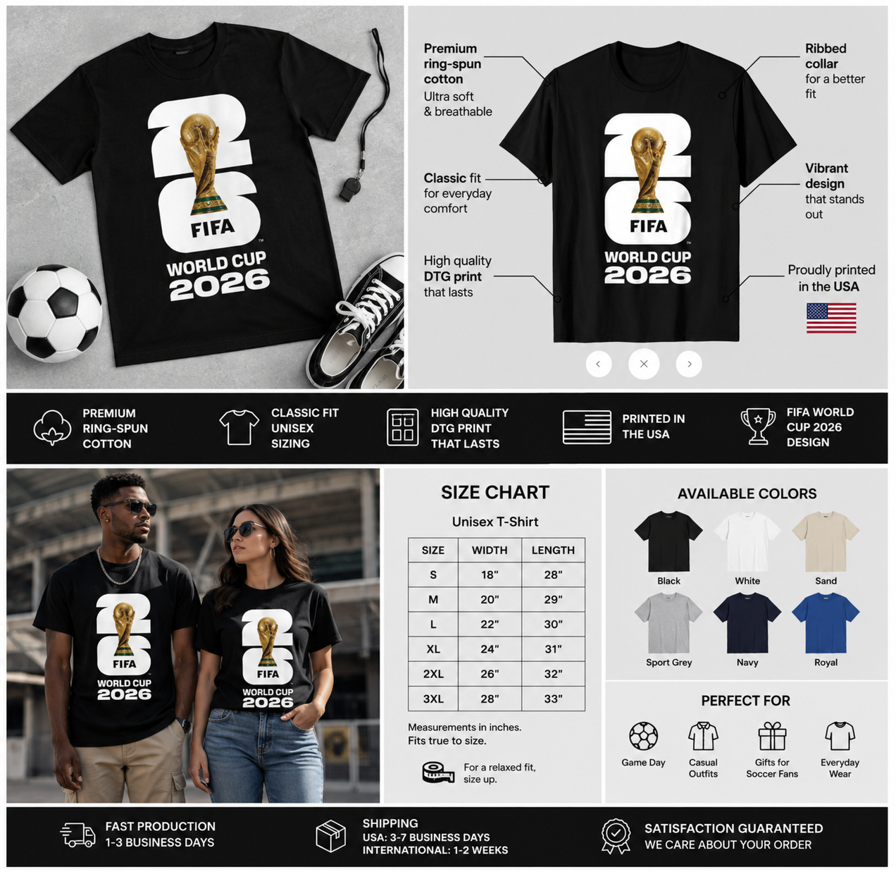 FIFA World Cup 2026 Trophy T-Shirt | Soccer Fan Gift Shirt