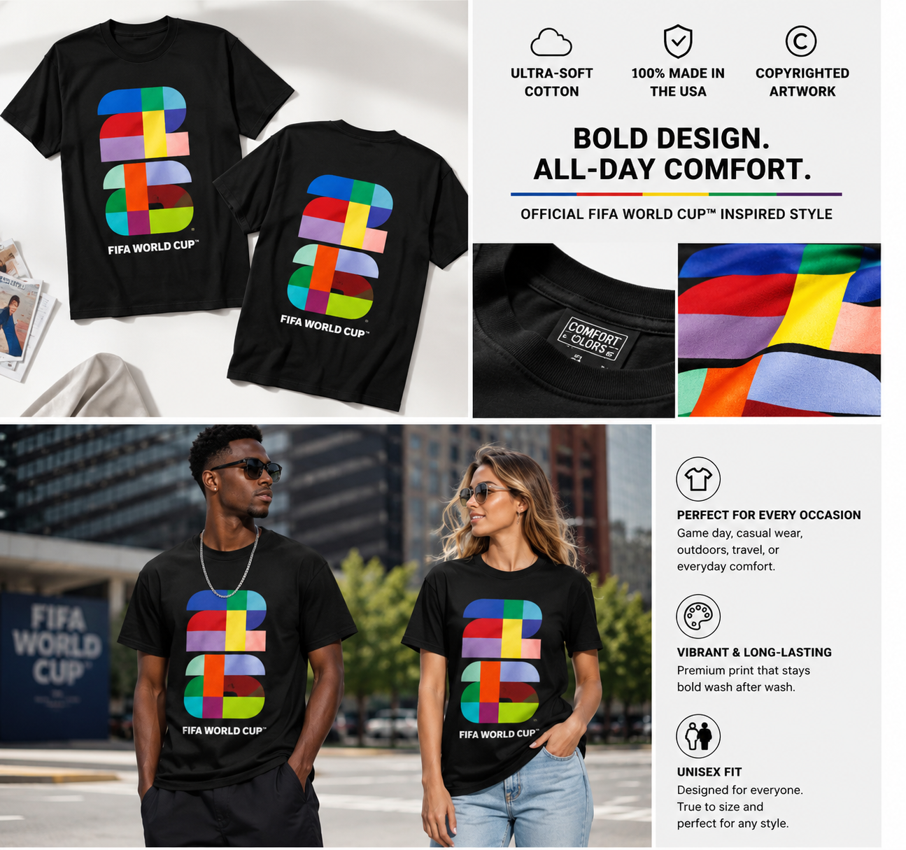FIFA World Cup Soccer Fan T-Shirt | Match Day Football Supporter Gift