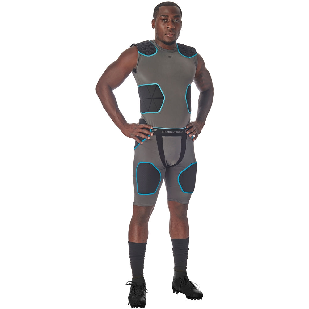 CHAMPRO FOOTBALL TRI-FLEX COMPRESSION SHIRT WITH CUSHION SYSTEM