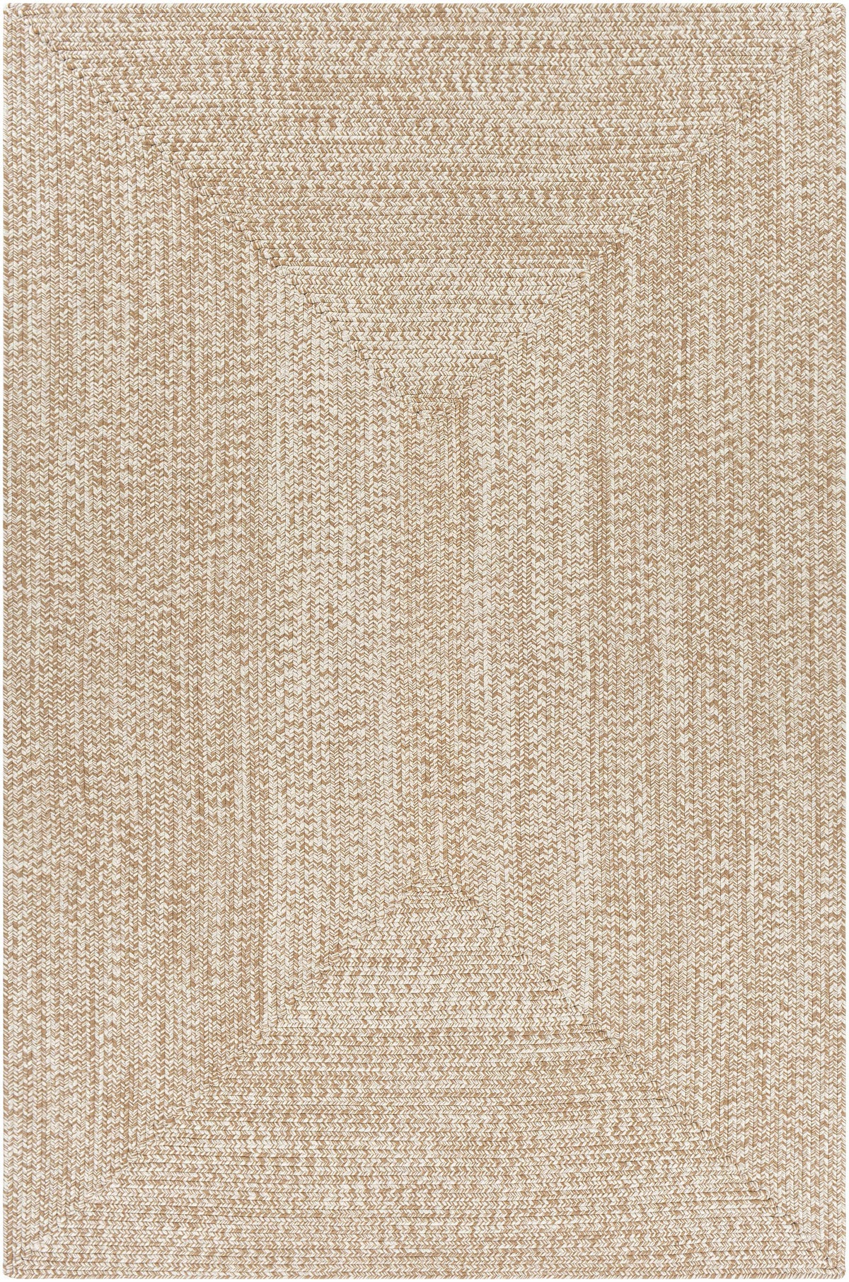 Cream Braided Faux Jute Outdoor Rug