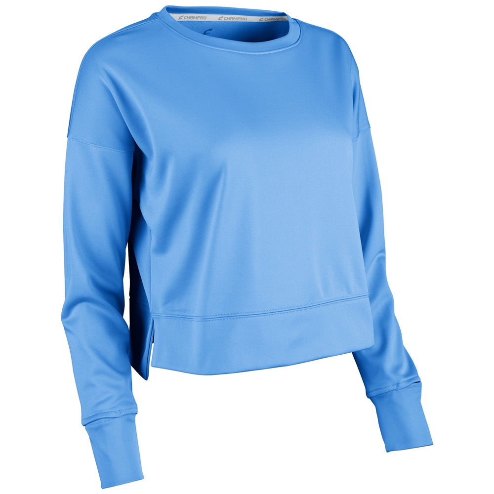 CHAMPRO SPORTSWEAR LINEUP FLEECE WOMEN'S CROP CREW