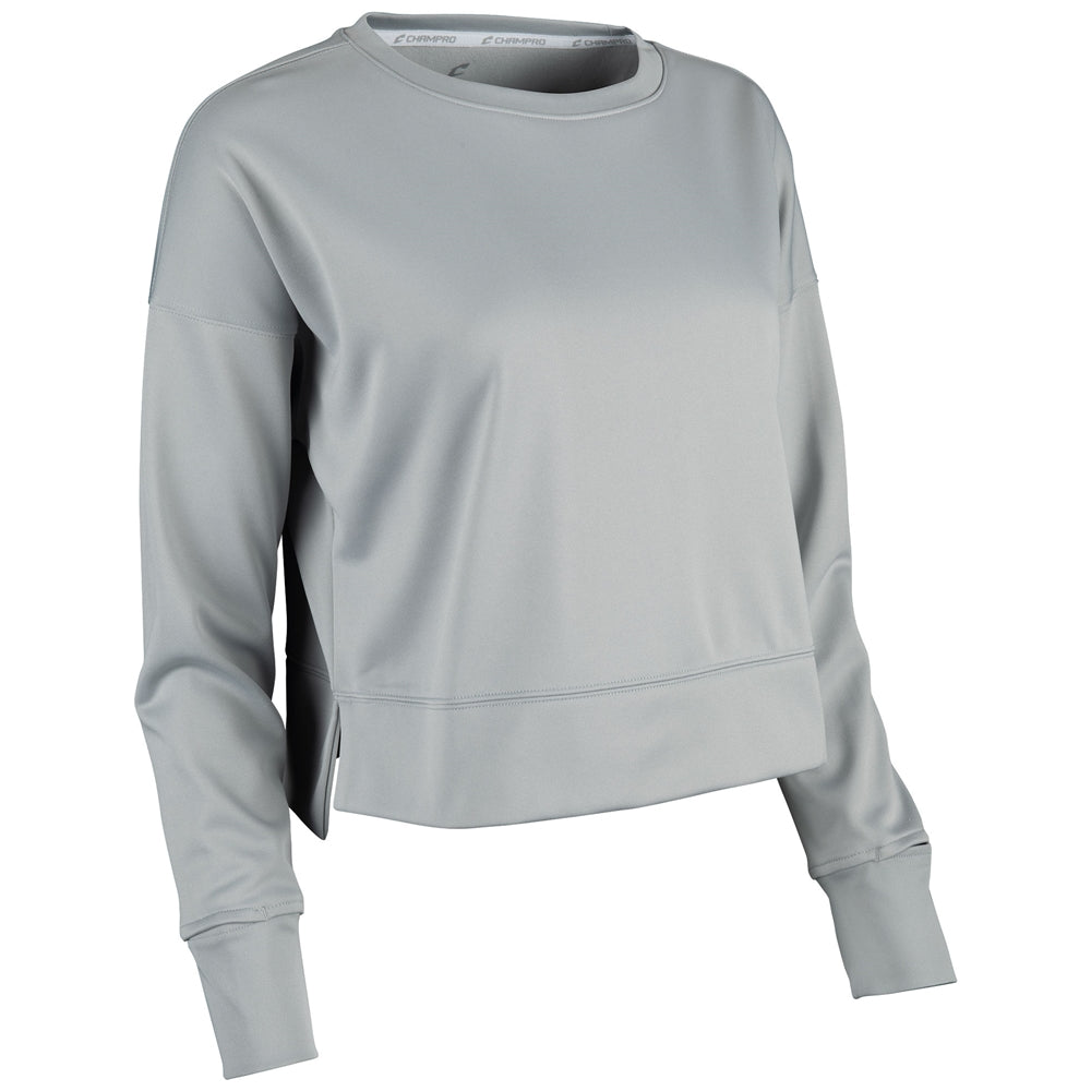 CHAMPRO SPORTSWEAR LINEUP FLEECE WOMEN'S CROP CREW