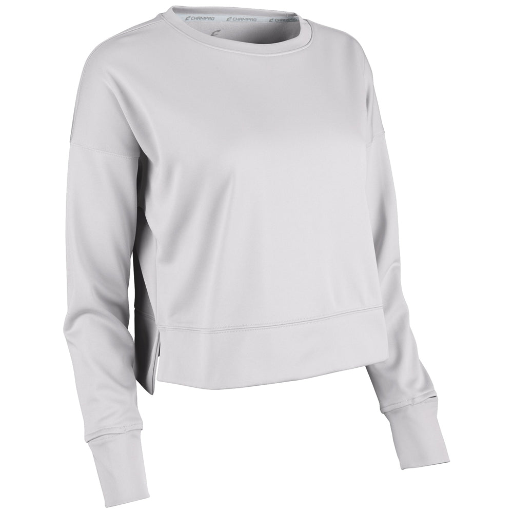 CHAMPRO SPORTSWEAR LINEUP FLEECE WOMEN'S CROP CREW