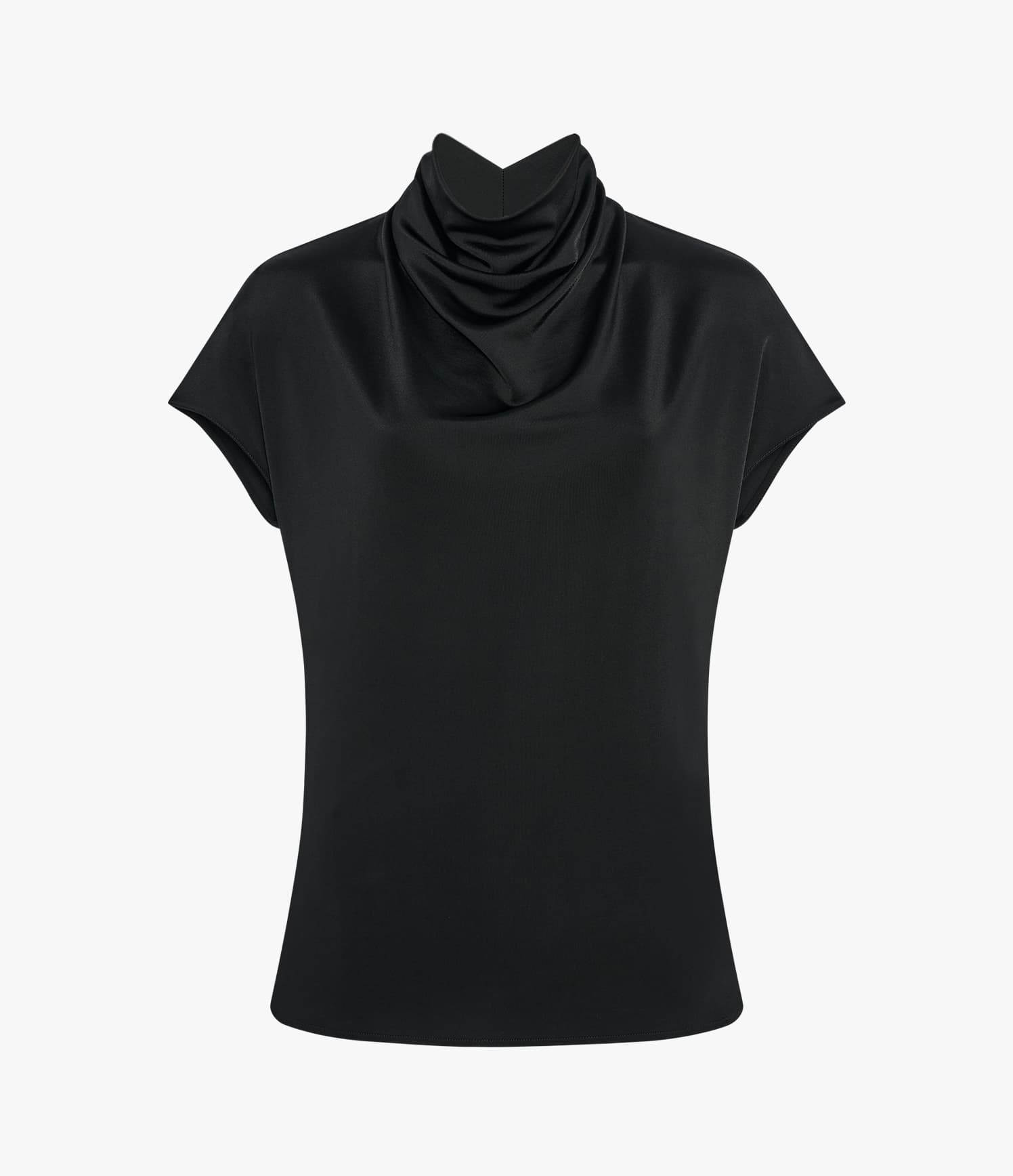 Fluid Cowl Neck Top | Black