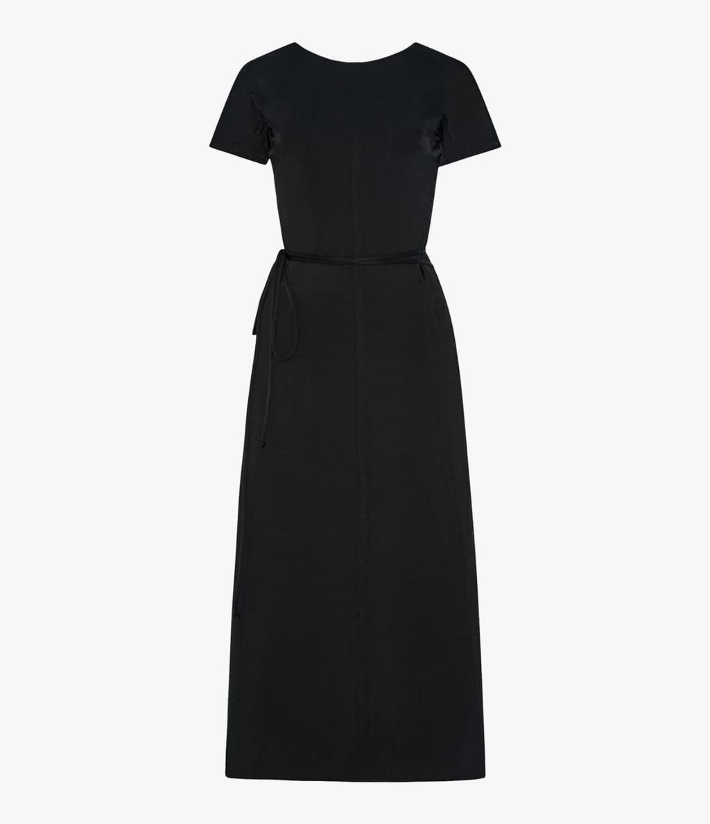Fluid Wrap Dress | Black