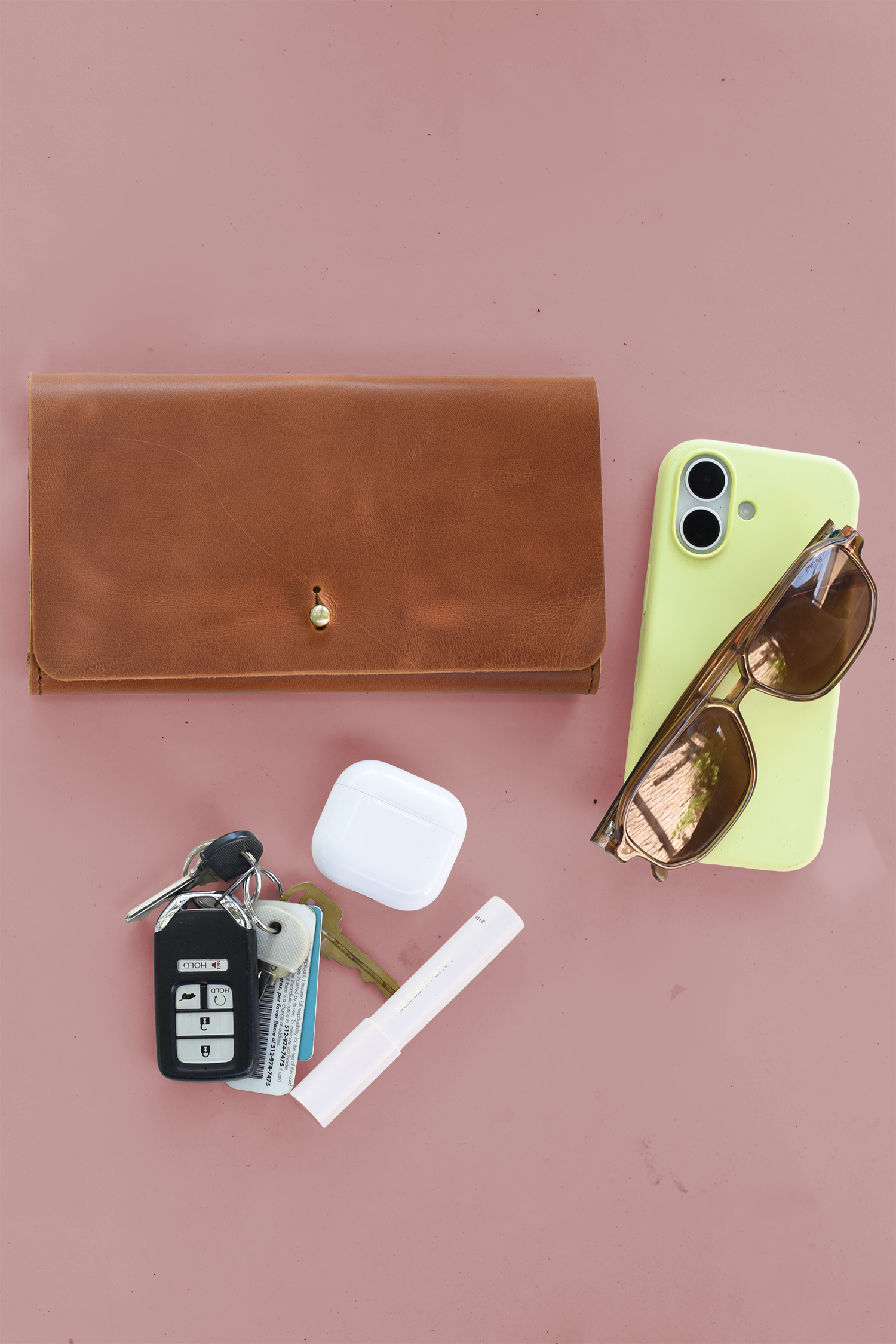 Fold Over Leather Wallet