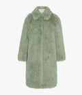 Fur Balmacaan | Celadon