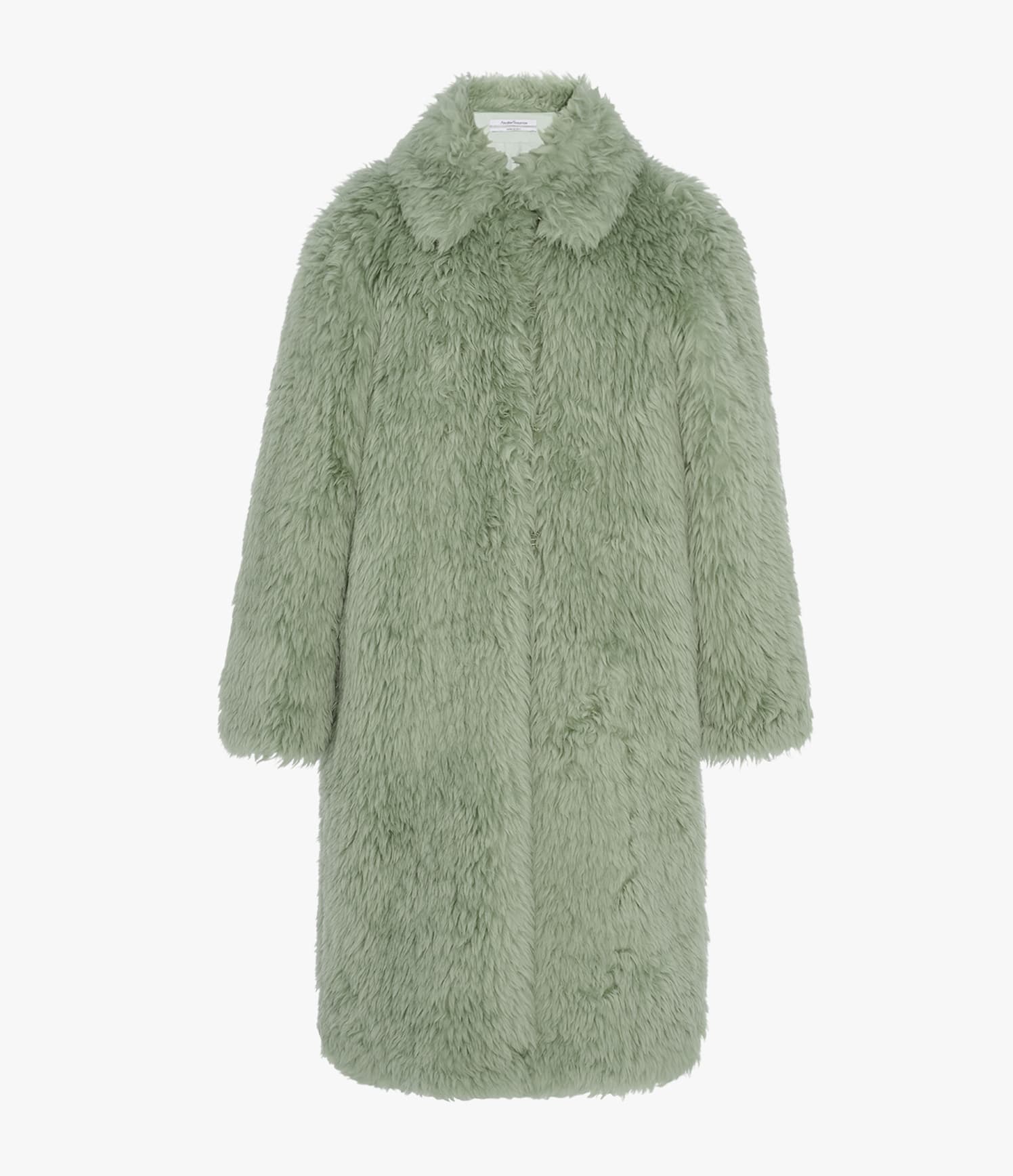 Fur Balmacaan | Celadon