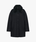 Fur Collar Balmacaan | Black