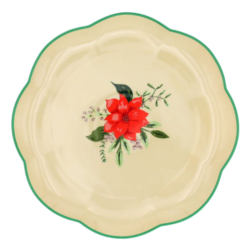 Fabled Flora Scalloped Dinner Plate - Set of 4 (+1 Bonus Plate)