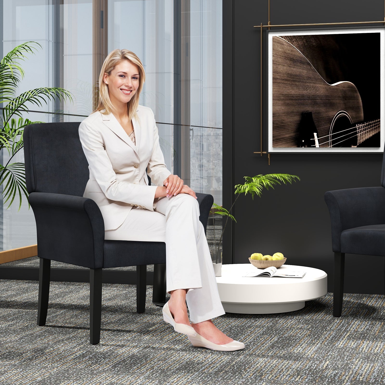 Executive Guest Chair Reception Waiting Room Arm Chair