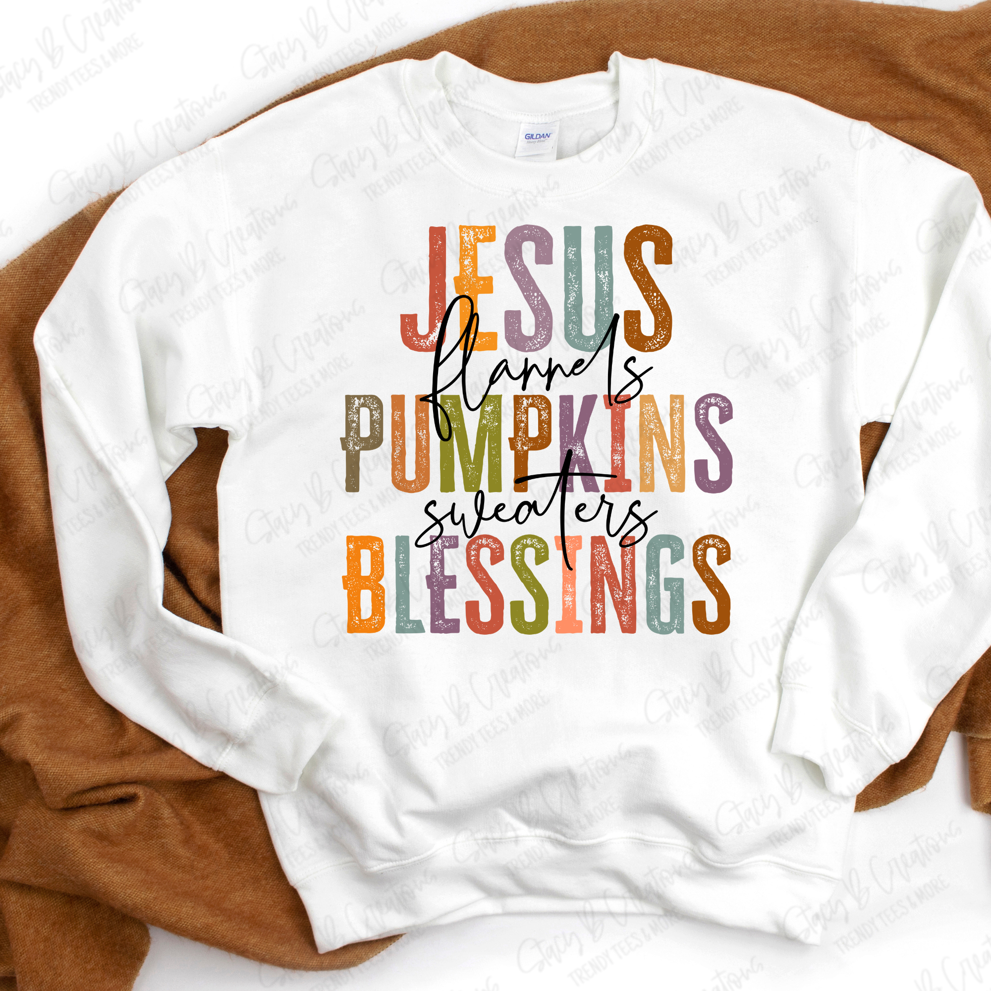 Jesus Flannels Pumpkins Sweaters Blessings