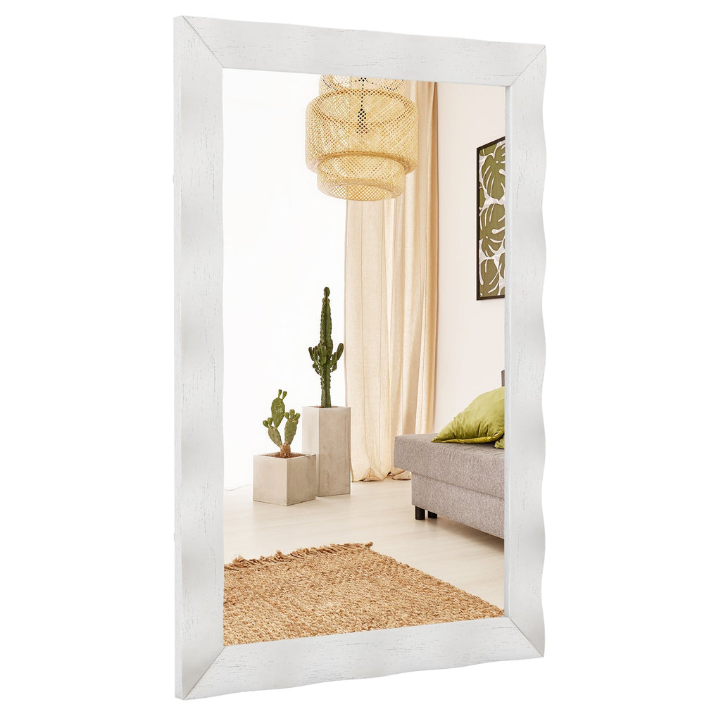 41.5 x 28 inches Farmhouse Wall Mirror with Solid Wood Frame