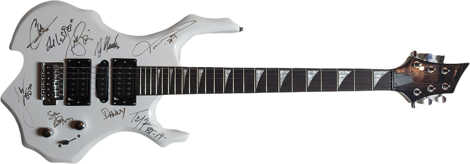 Faster Pussycat & Bang Tango Signed Autographed Guitar UACC AFTAL RACC TS
