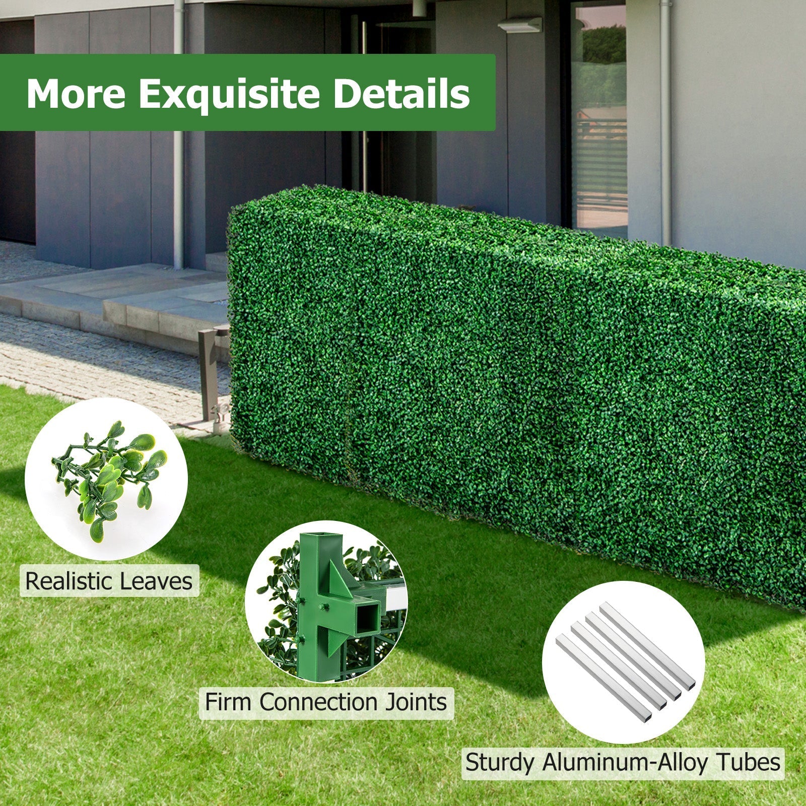 Faux Greenery Room Divider Decorative Privacy Screen Fence Hedge Wall