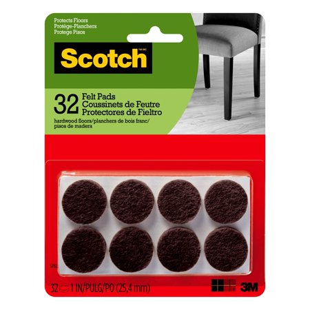 Felt Pads 1" Round Brown