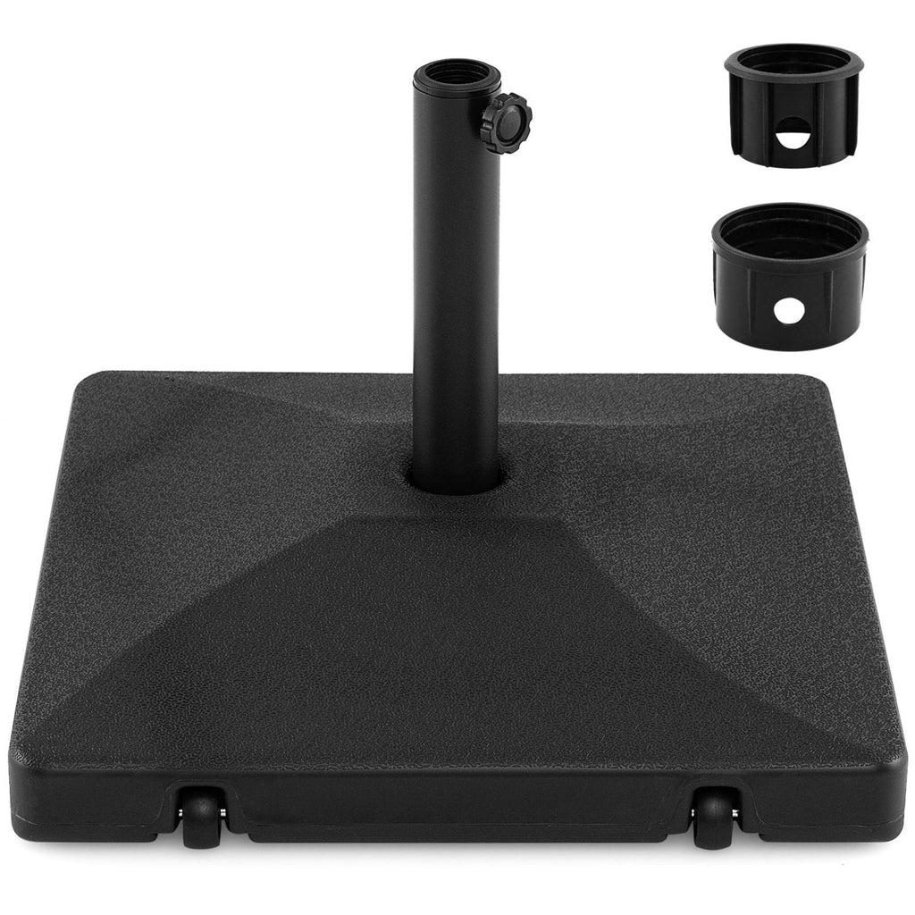 Fillable Umbrella Base 90 LBS Heavy Duty with 2 Wheels-Black