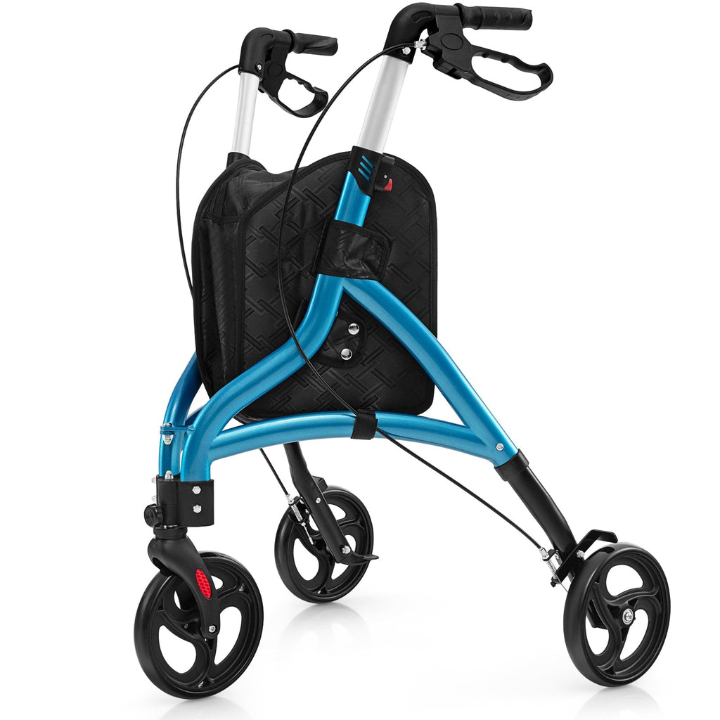 Foldable Rollator Walker with Lightweight Aluminum Frame
