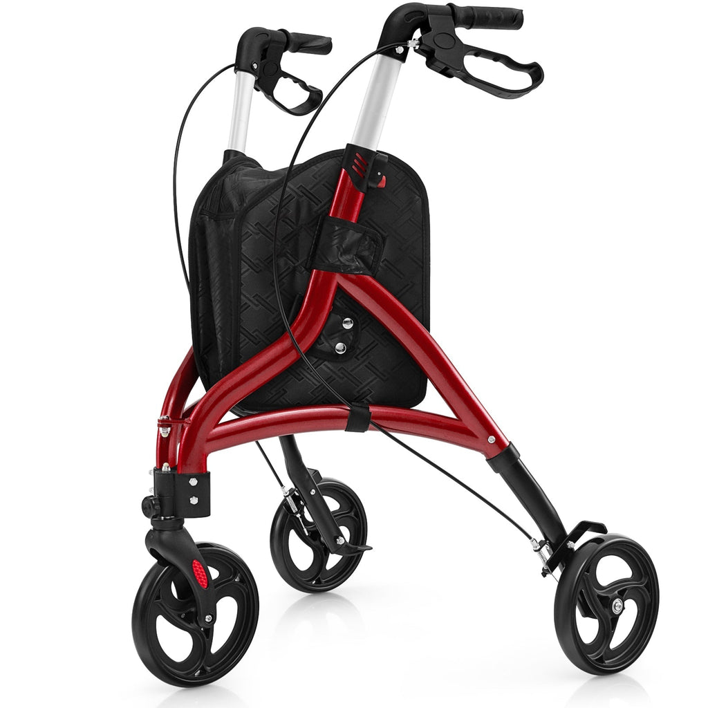 Foldable Rollator Walker with Lightweight Aluminum Frame