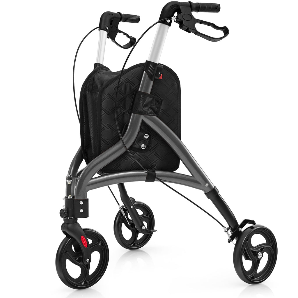 Foldable Rollator Walker with Lightweight Aluminum Frame