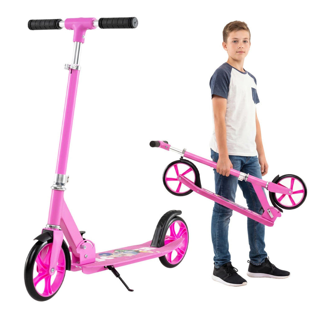 Folding Aluminum Alloy Scooter with 3 Adjustable Heights-Blue