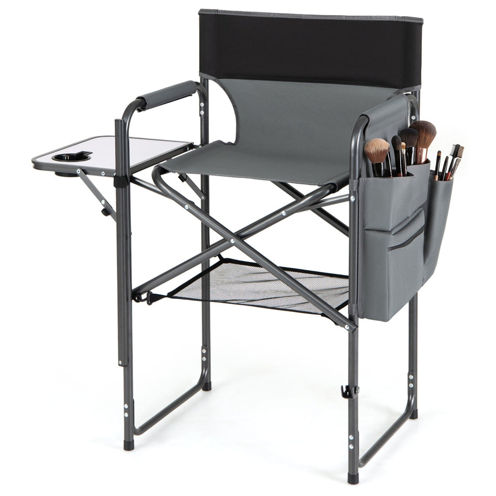 Tall Director Chair 26" Seat Height with Side Table